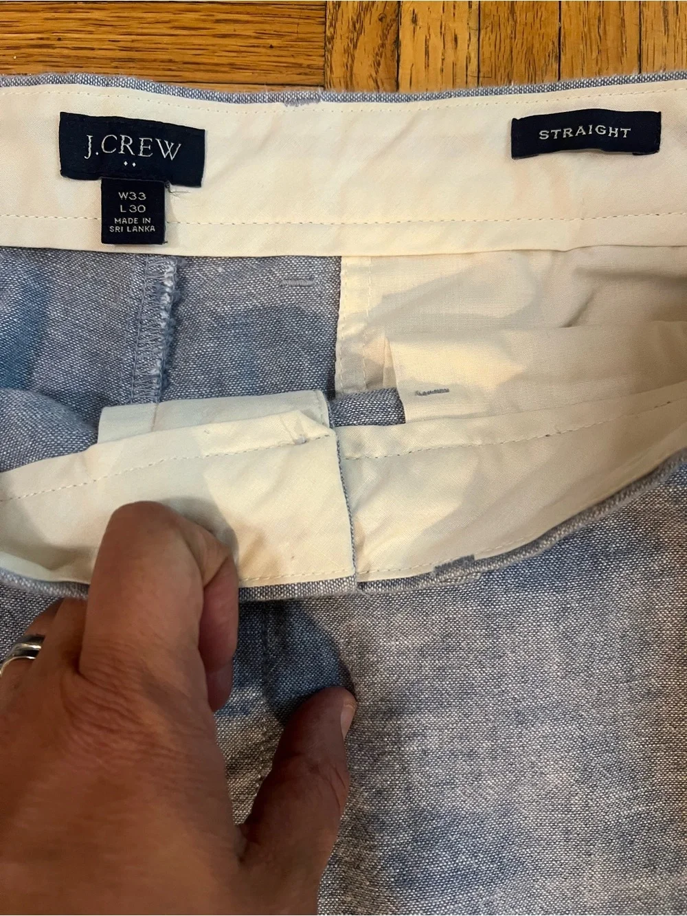 Wedding Guest wear J. Crew Men’s heathered Blue Chinos size 33x30
